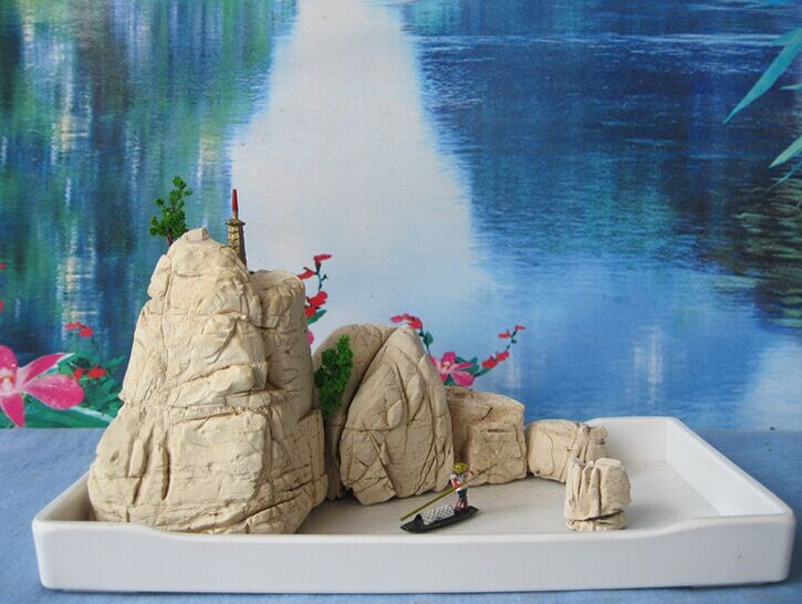 散点石在山水盆景中的作用2