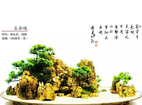 如何制作具有多面观赏艺术效果的山石盆景3